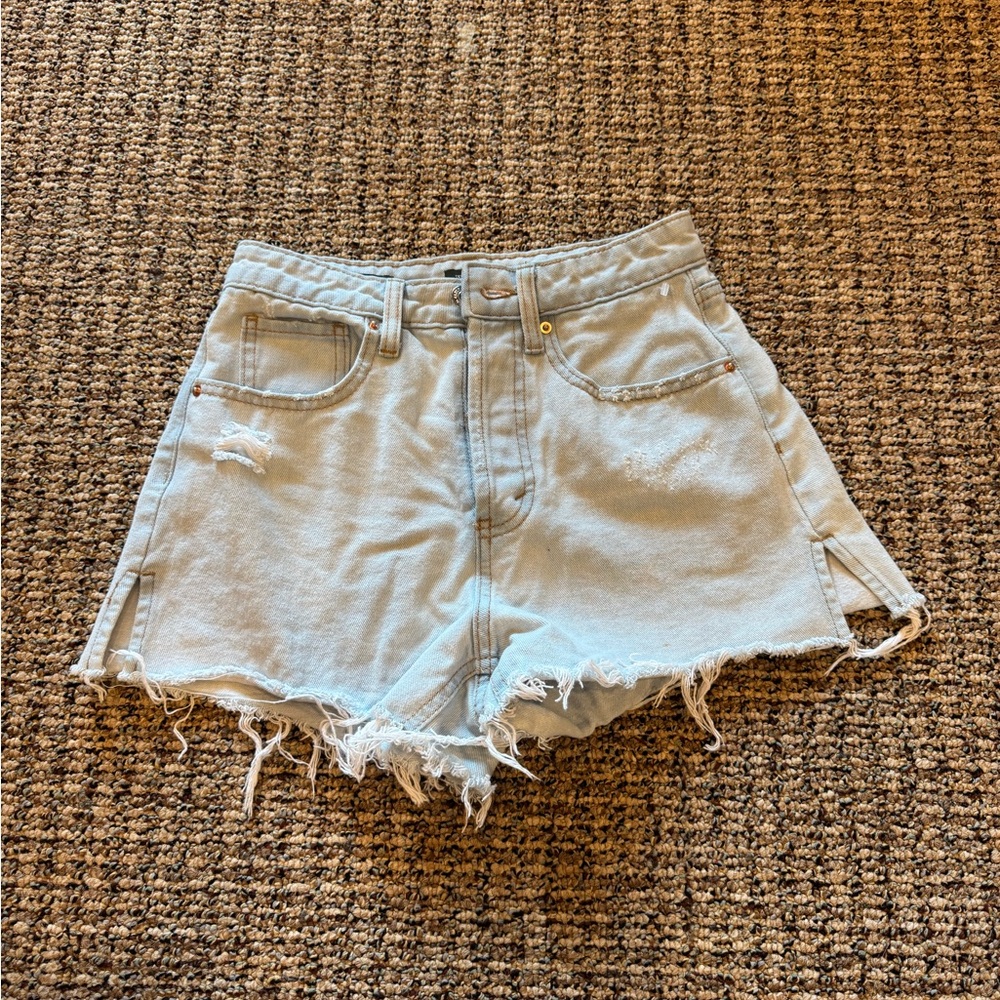Wild Fable Light Wash Frayed Jean Shorts